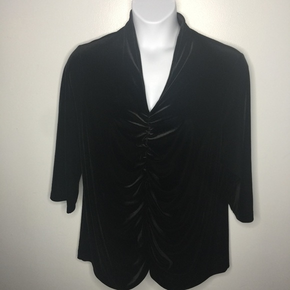 Land's End Women's Velvet Ruched Tunic - Picture 1 of 7